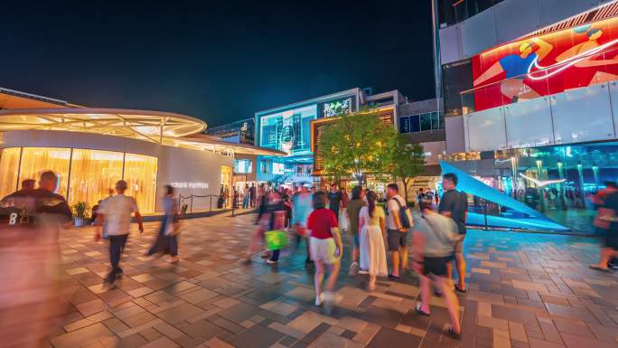 北京三里屯夜景移动延时