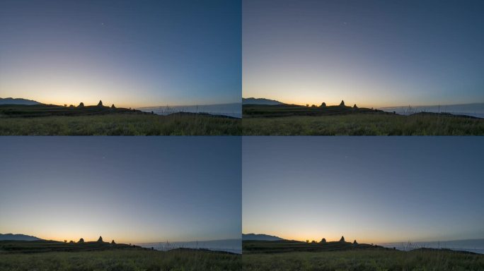 黎明时分大同阳高十九梁长城乡村风光