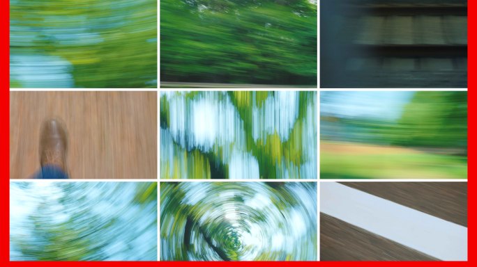 快切 转场 树林转场 穿梭 车窗外 快速