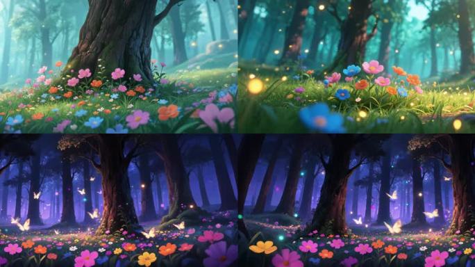 【宽屏】唯美花海粒子童话梦幻森林