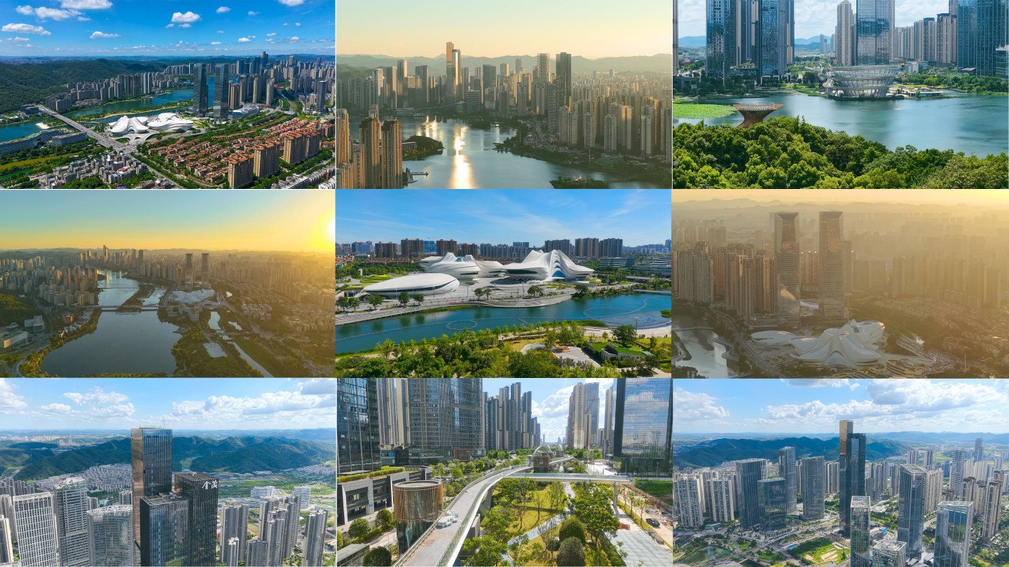 4K梅溪湖商业圈 延时 长沙宣传片