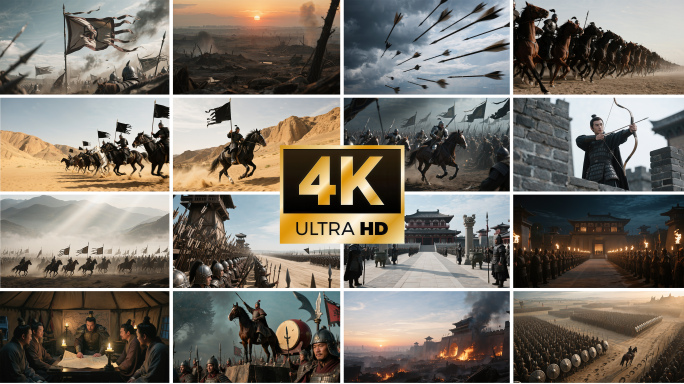 古代战场战争战火千军万马攻城战船对决