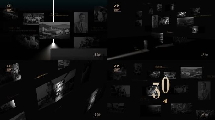 怀旧历史感大门打开照片图文展示回忆片头