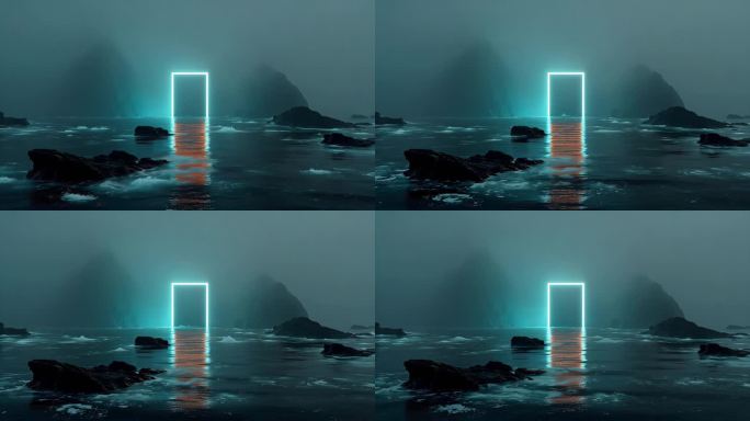 海面上的霓虹之门