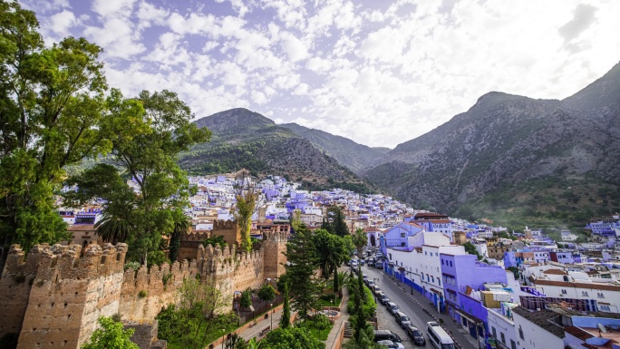 摩洛哥蓝色小镇风光