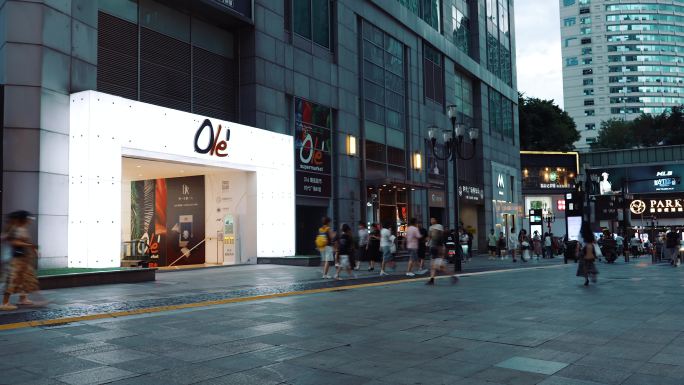 城市人群慢门王家卫