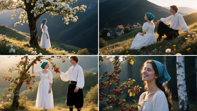 山楂树背景视频  俄罗斯民歌