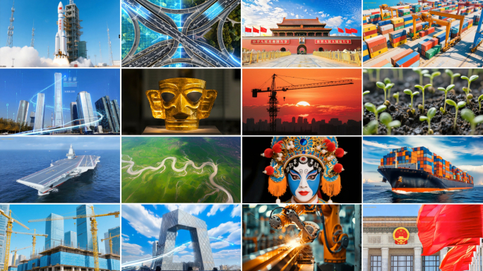 中国宣传片中国梦经济发展祖国新大好河山