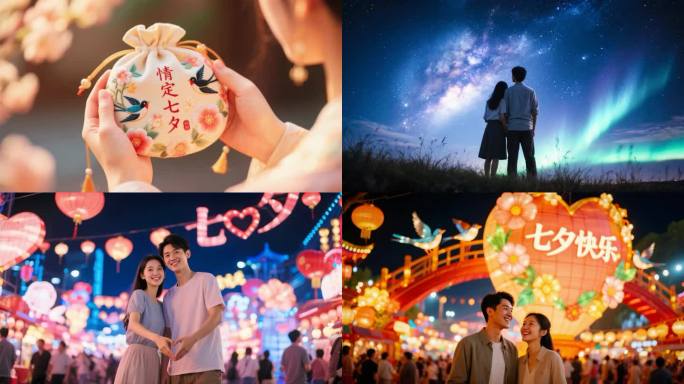 七夕乞巧牛郎织女爱情传统国风情人节