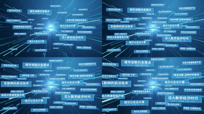 数字多文字大数据穿梭展示