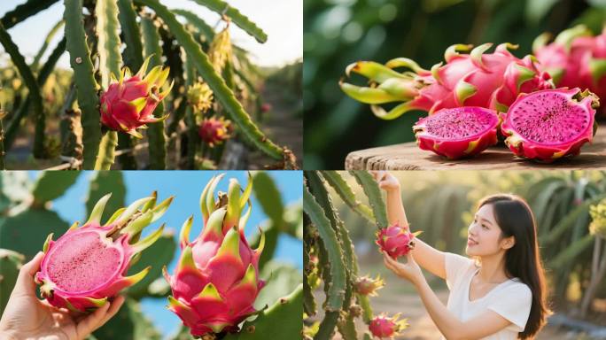 火龙果丰收喜悦