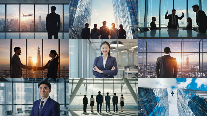 商务精英 成功人士携手合作