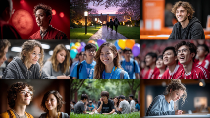 青春校园生活大学生同学情谊美好瞬间