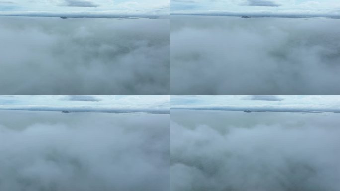 雾气缭绕的远山