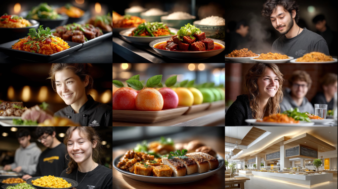 高校食堂美食汇聚学子青春活力