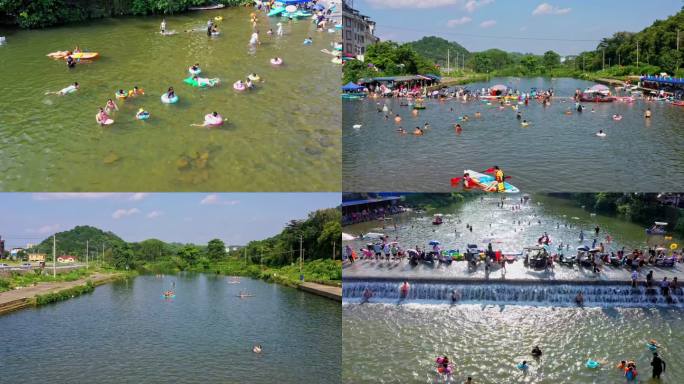 上林茶场 夏天玩水游泳 山泉水