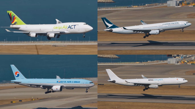 香港机场降落集锦DHL国泰ACT大韩