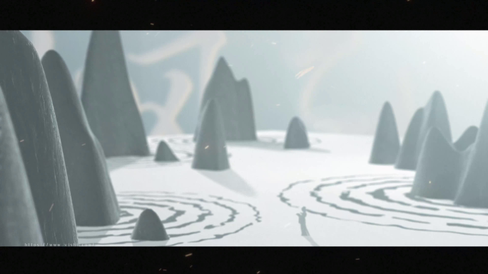 格式工厂国风简洁山水文字片头复古风格