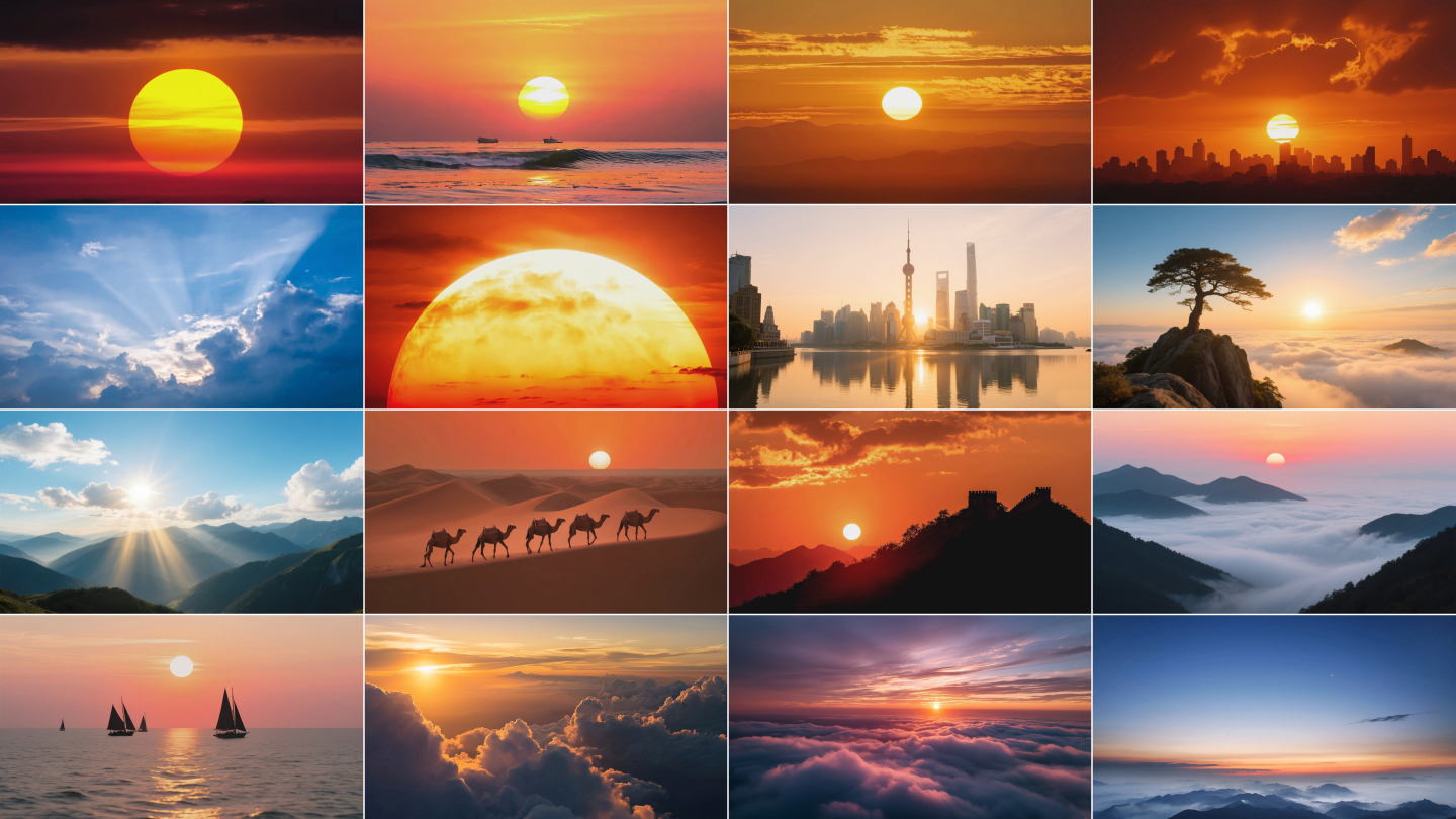 日出云海日出延时日落太阳升起夕阳晨曦朝霞