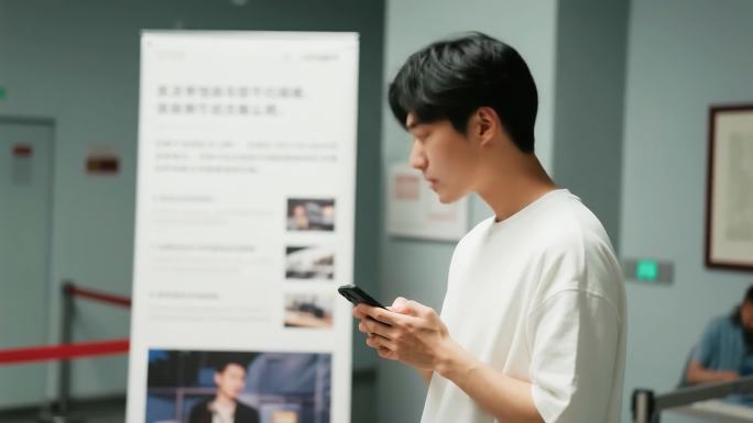 看手机各种场合，操作手机，眼睛近视，手机