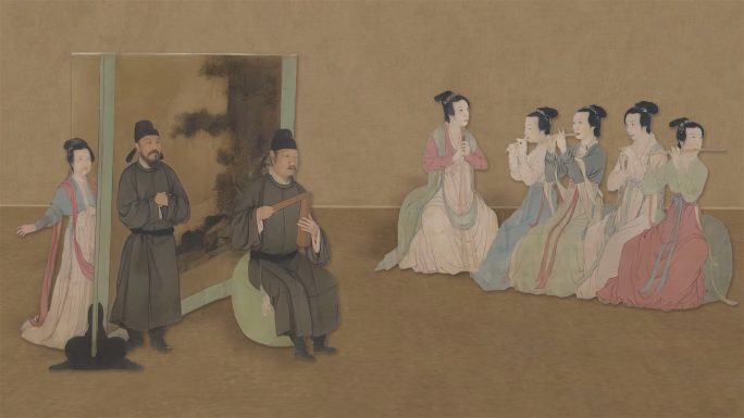 4k 3D韩熙载夜宴图 动态