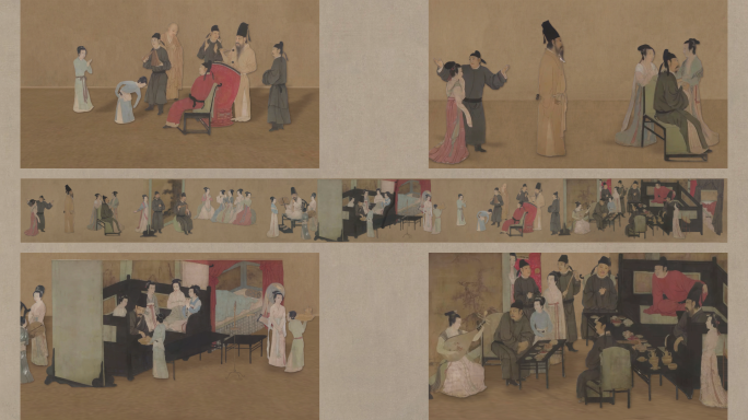 4k 3D韩熙载夜宴图 动态