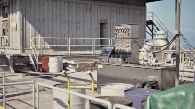 油田控制面板 - 海上石油钻井控制面板 - 海上石油精炼控制面板 - 离岸石油平台控制面板 - 4K