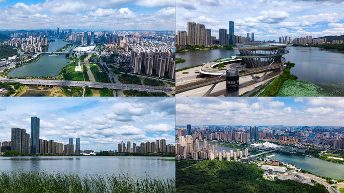 梅溪湖航拍延时合集