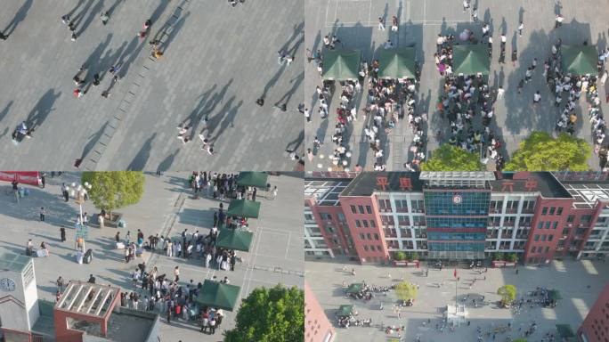 新生开学季上学航拍