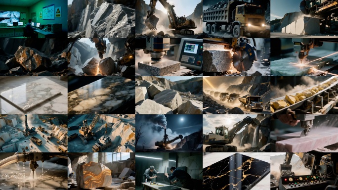 石矿石材采石矿石材加工石材切割大理石