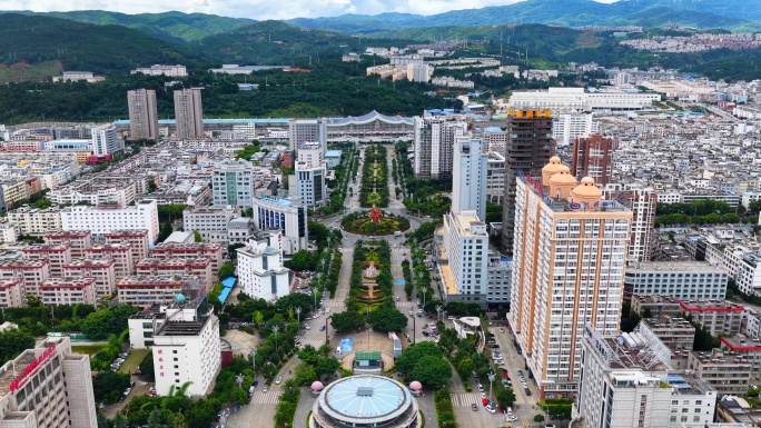 航拍云南大理洱海公园高原明珠