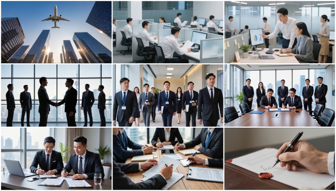 商务办公商务合作商务团队商务人士白领合集