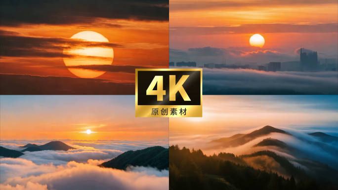 日出日落云海夕阳