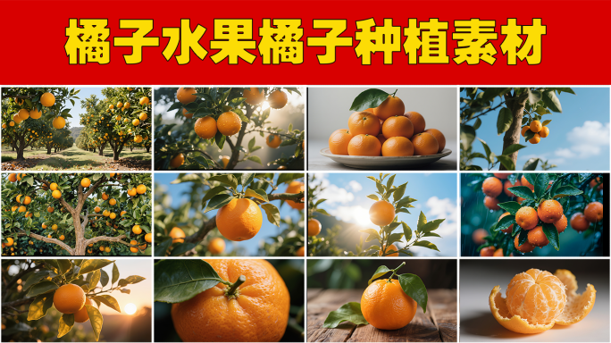 橘子柑橘丰收季砂糖橘橘子园水果采摘农业