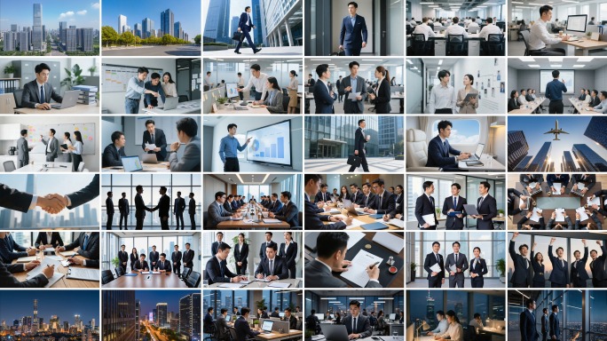 商务办公商务合作商务团队商务人士白领合集