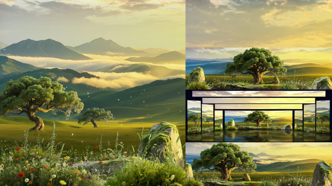 暖色系治愈之树