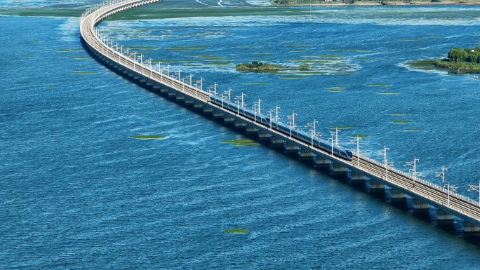 沪苏高铁 水上高铁 高铁航拍