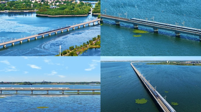 沪苏高铁 水上高铁 高铁航拍