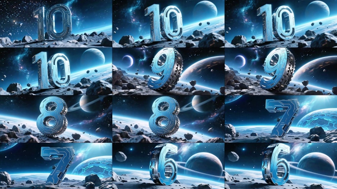8K宇宙科技三维倒计时未来大气震撼倒计时