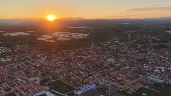 【原创4K】河北蔚县暖泉古镇夕阳航拍