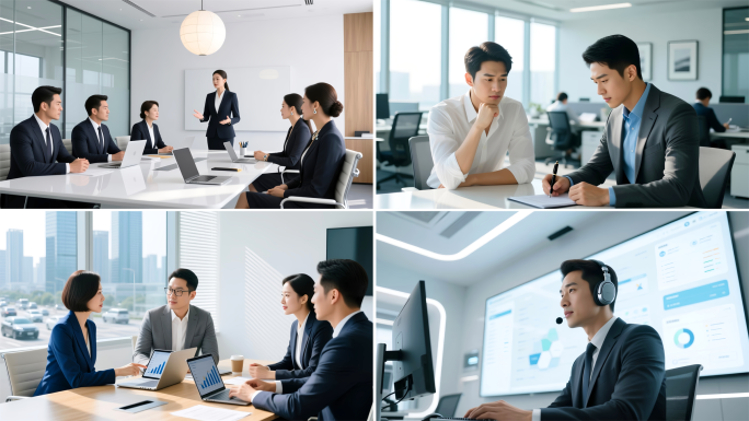 高端商务办公室会议室工作职场交流团队培训