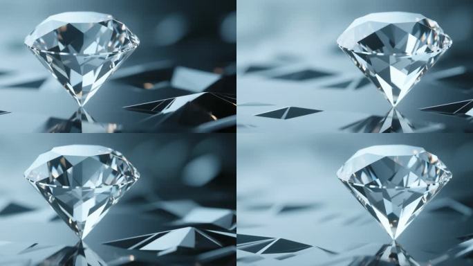 晶莹剔透钻石特写