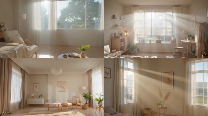 简约风格家居唯美窗户阳光室内小清新丁达尔