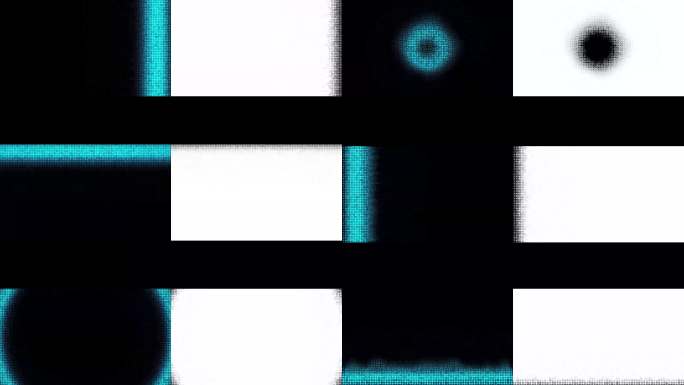 蓝色科技像素方块转场