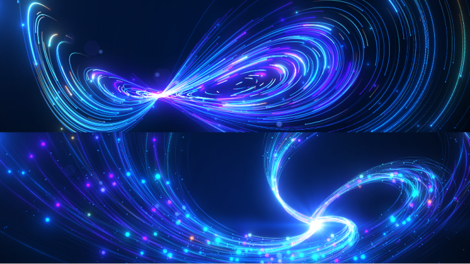 科技感光线粒子启动片头