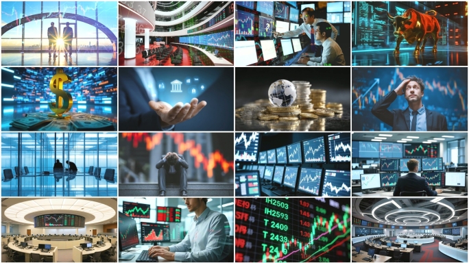 高端科技城市金融经济商务股市K线比特币