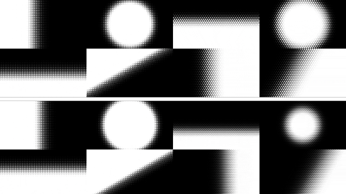 黑白蜂窝网格过渡转场