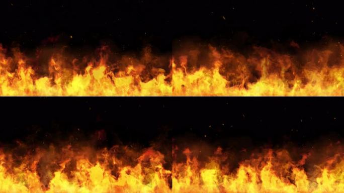 燃烧的火焰大火舞台背景视频_无缝循环2