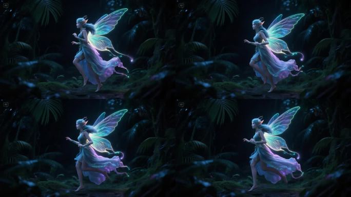 森林中的精灵仙子 梦幻 仙女 蝴蝶