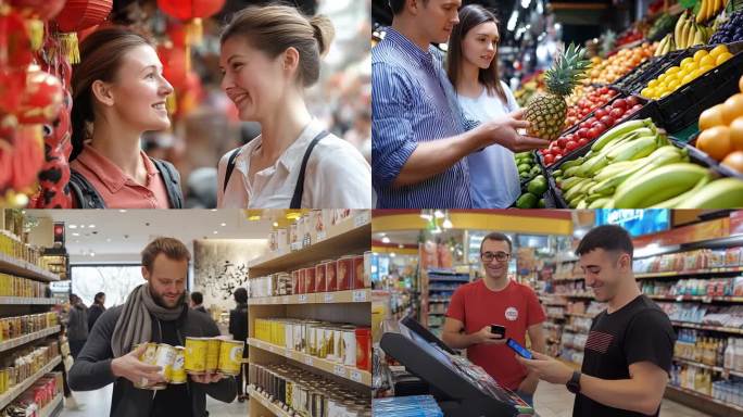 外国游客旅游购物体验